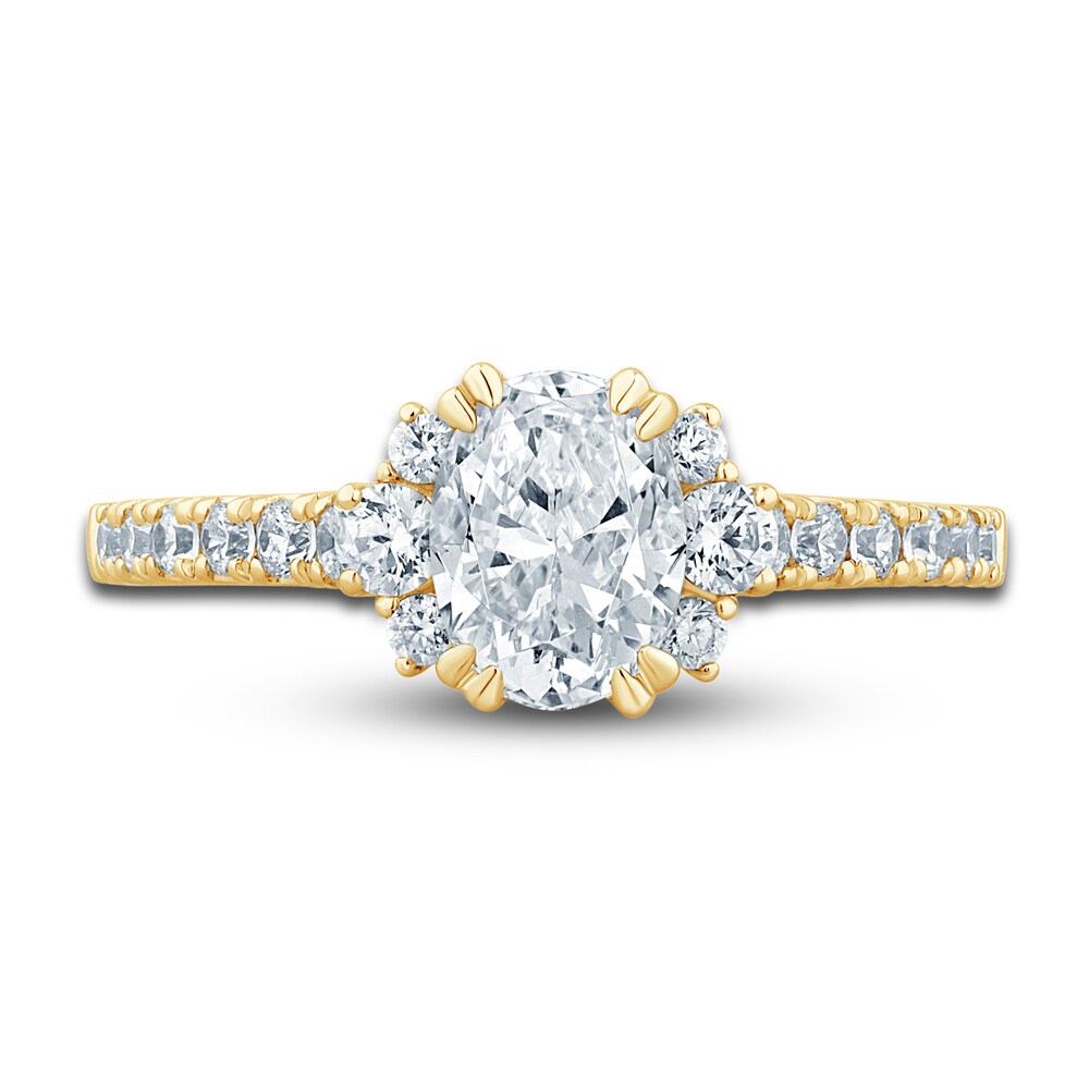 Pnina Tornai Diamond Engagement Ring 1-5/8 ct tw Oval/Round 14K Yellow Gold FijAhTKB