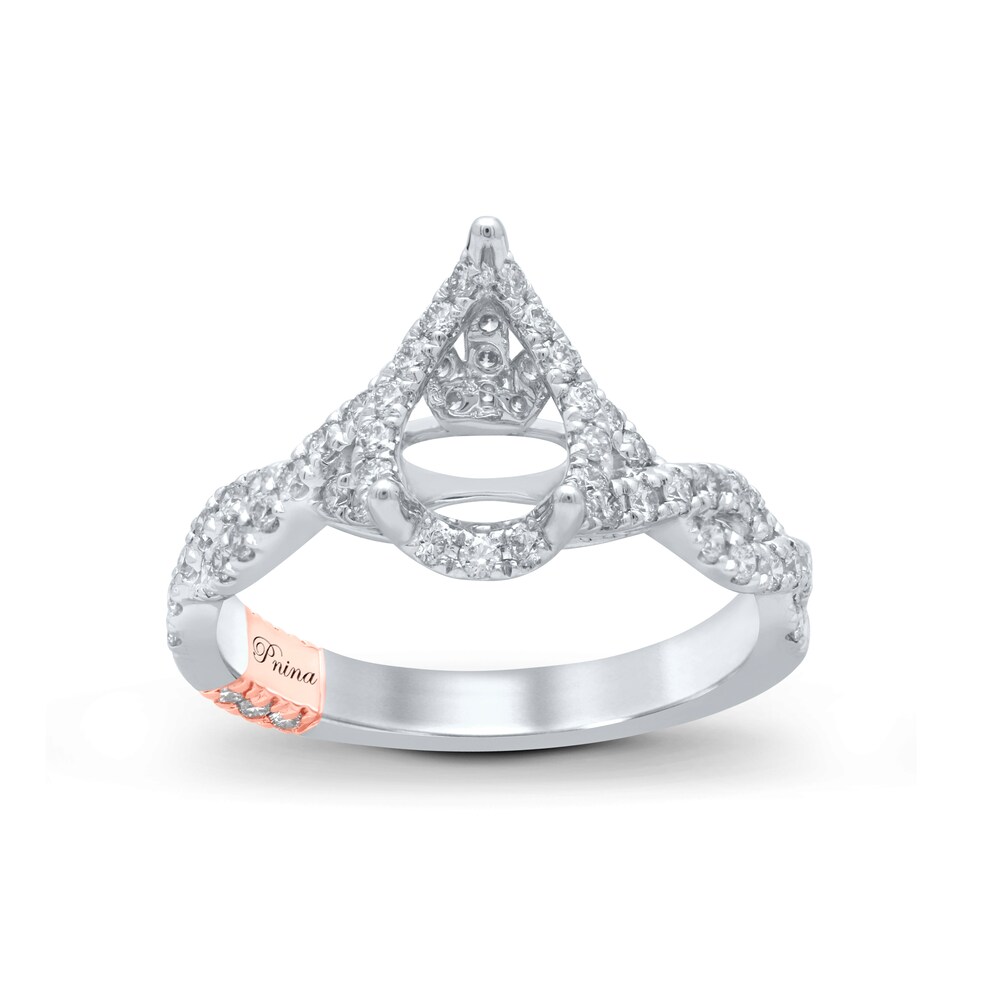 Pnina Tornai Diamond Engagement Ring 5/8 ct tw Round 14K White Gold Fwza1ZnY