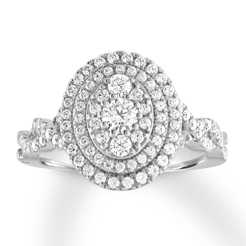 Diamond Engagement Ring 1 carat tw Round 14K White Gold Fxuwsgyx