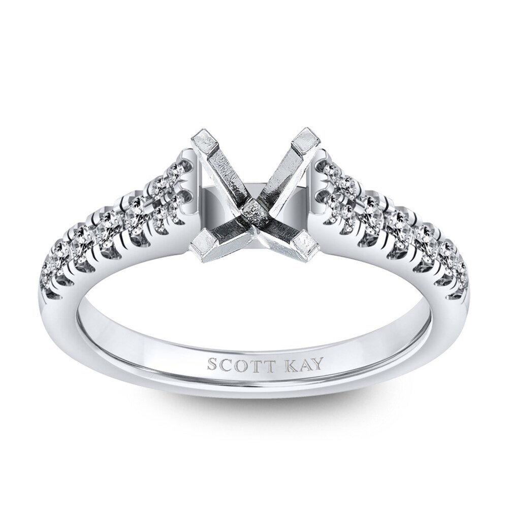 Scott Kay Ring Setting 1/3 ct tw Diamonds 14K White Gold FyCyIMKs