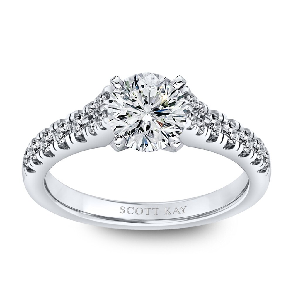 Scott Kay Ring Setting 1/3 ct tw Diamonds 14K White Gold FyCyIMKs