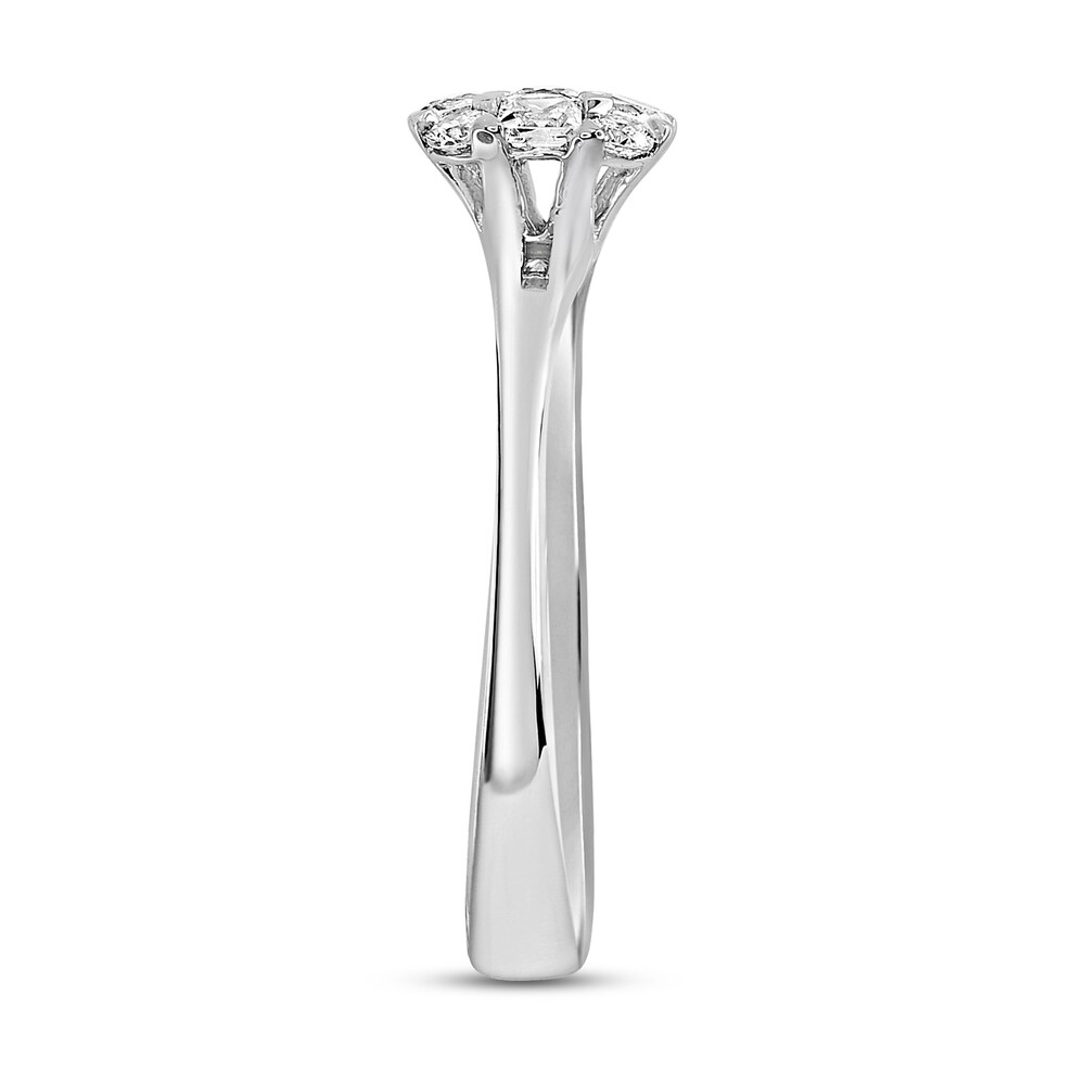 Diamond Engagement Ring 1/2 ct tw Round/Princess 14K White Gold G3K96J9b