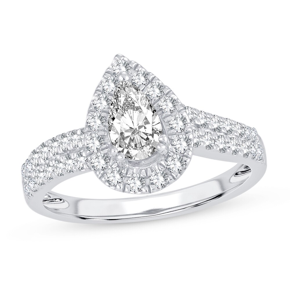 Diamond Ring 1 ct tw Pear-shaped 14K White Gold G86mGFVu