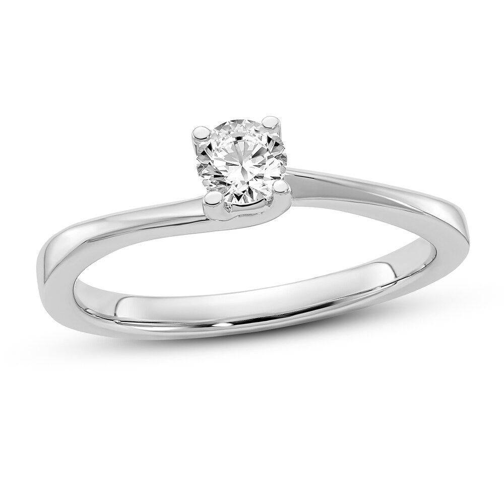 Diamond Solitaire Engagement Ring 1/4 ct tw Round 14K White Gold (I1/I) G9IOdF5n