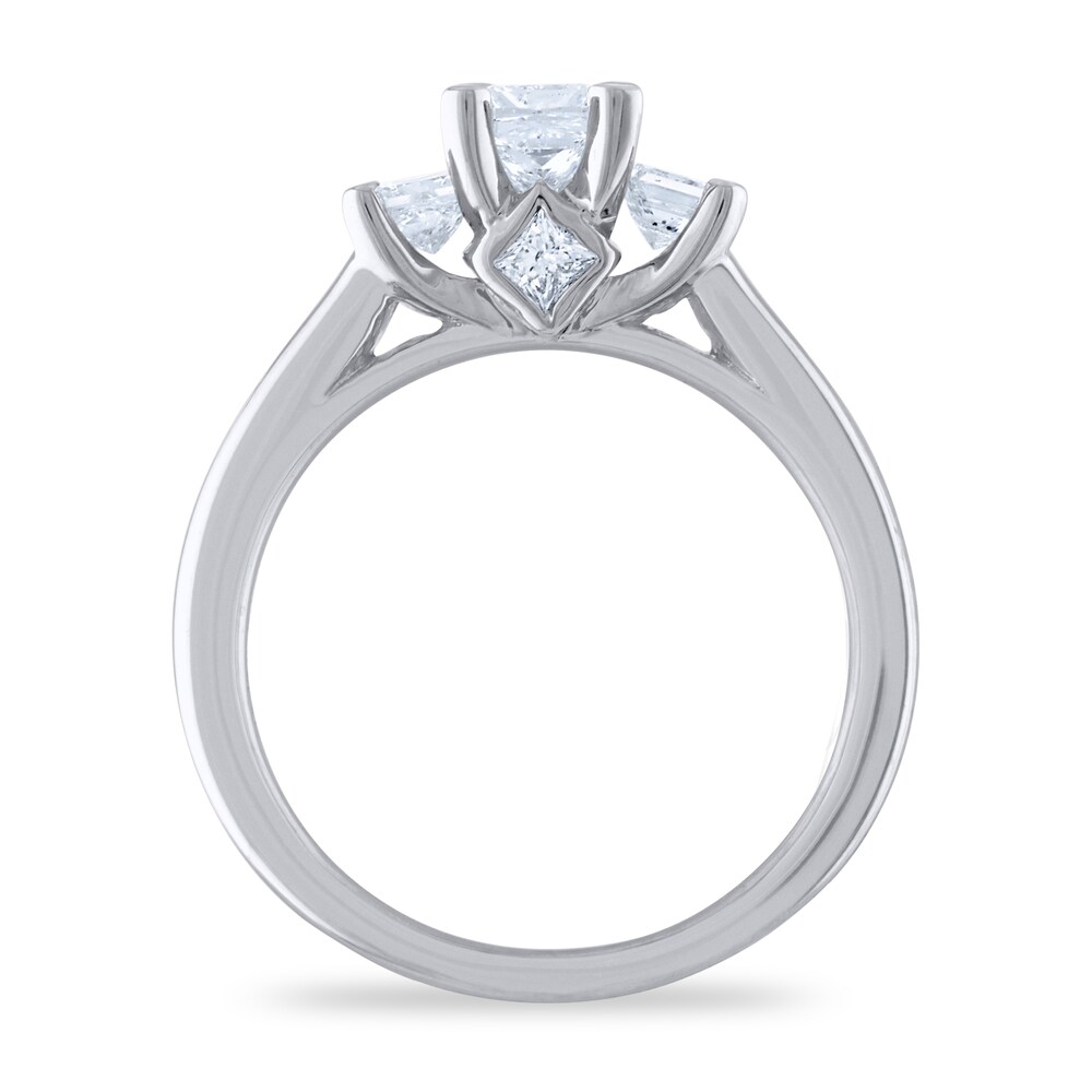 Diamond 3-Stone Engagement Ring 1 ct tw Princess 14K White Gold GFluQnxK