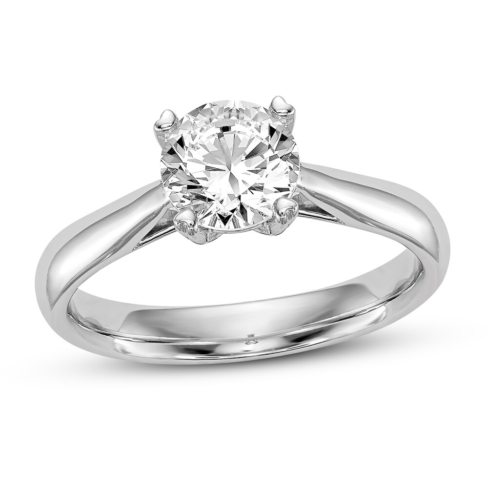 Diamond Solitaire Engagement Ring 1 ct tw Round 14K White Gold (I1/I) GKGnOmdm