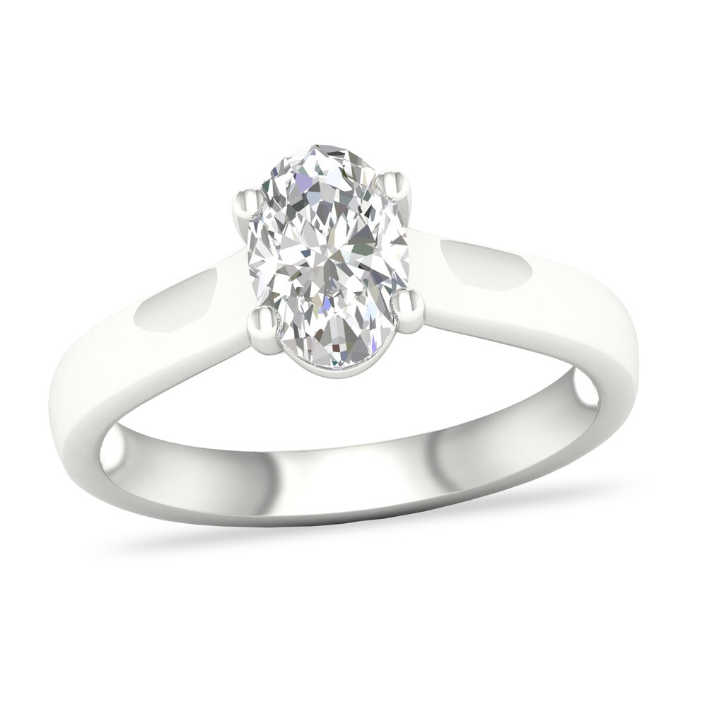 Diamond Solitaire Ring 1 ct tw Oval-cut 14K White Gold (SI2/I) GPCSJWNC