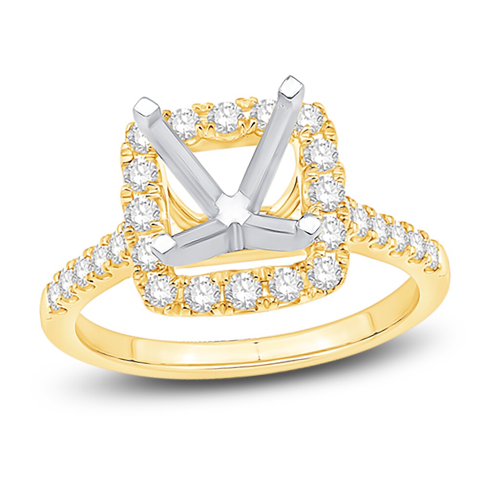 Engagement Ring 5/8 ct tw Princess/Round 14K Yellow Gold Gr48Zgai