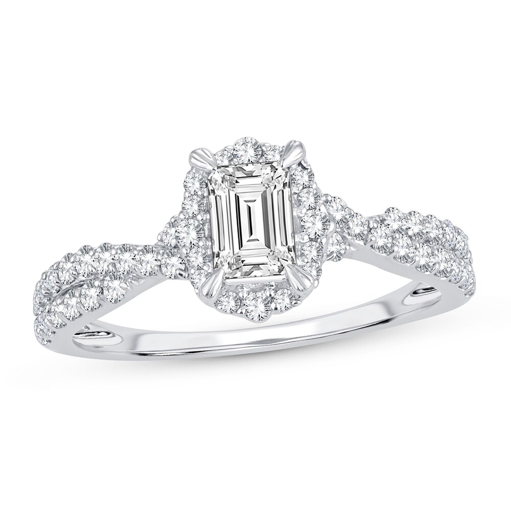 Diamond Ring 1 ct tw Emerald-cut 14K White Gold GtrW8MDE