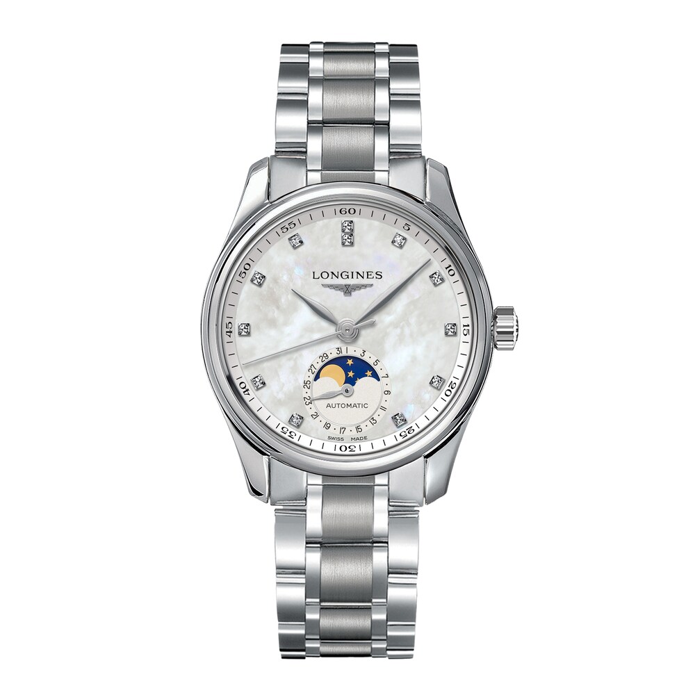 Longines Master Moonphase Ladies' Watch L24094876 Gz51Nuwh