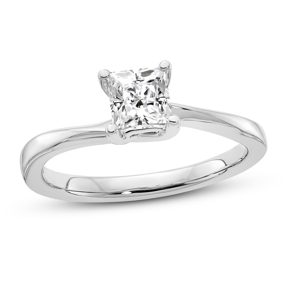 Diamond Solitaire Engagement Ring 3/4 ct tw Princess 14K White Gold (I1/I) H0TZYDJM