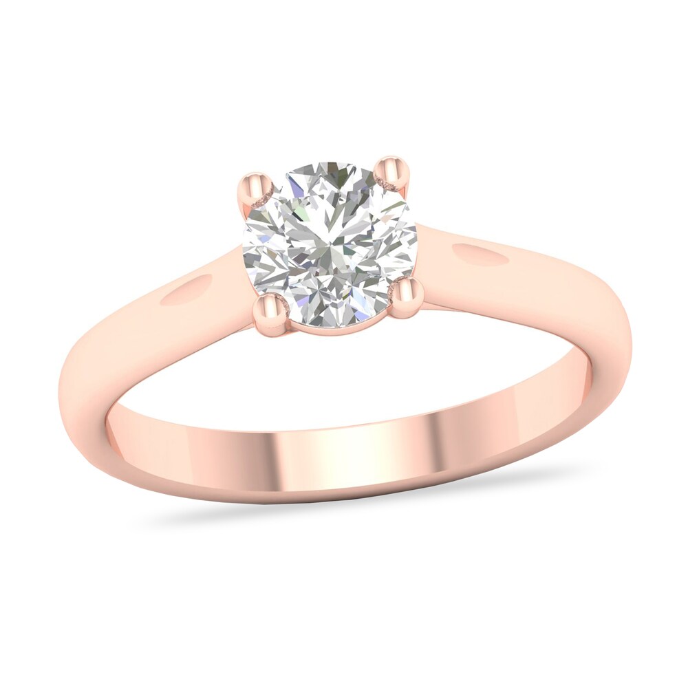 Diamond Solitaire Ring 1 ct tw Round-cut 14K Rose Gold (SI2/I) H0xf6adC