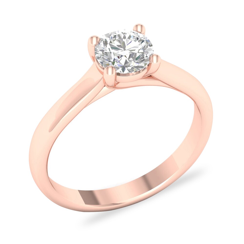 Diamond Solitaire Ring 1 ct tw Round-cut 14K Rose Gold (SI2/I) H0xf6adC