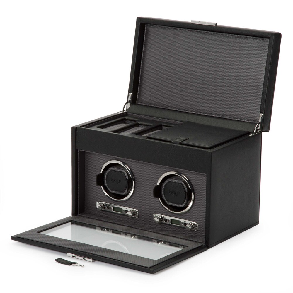 WOLF Viceroy Double Watch Winder with Storage HDn9q83v