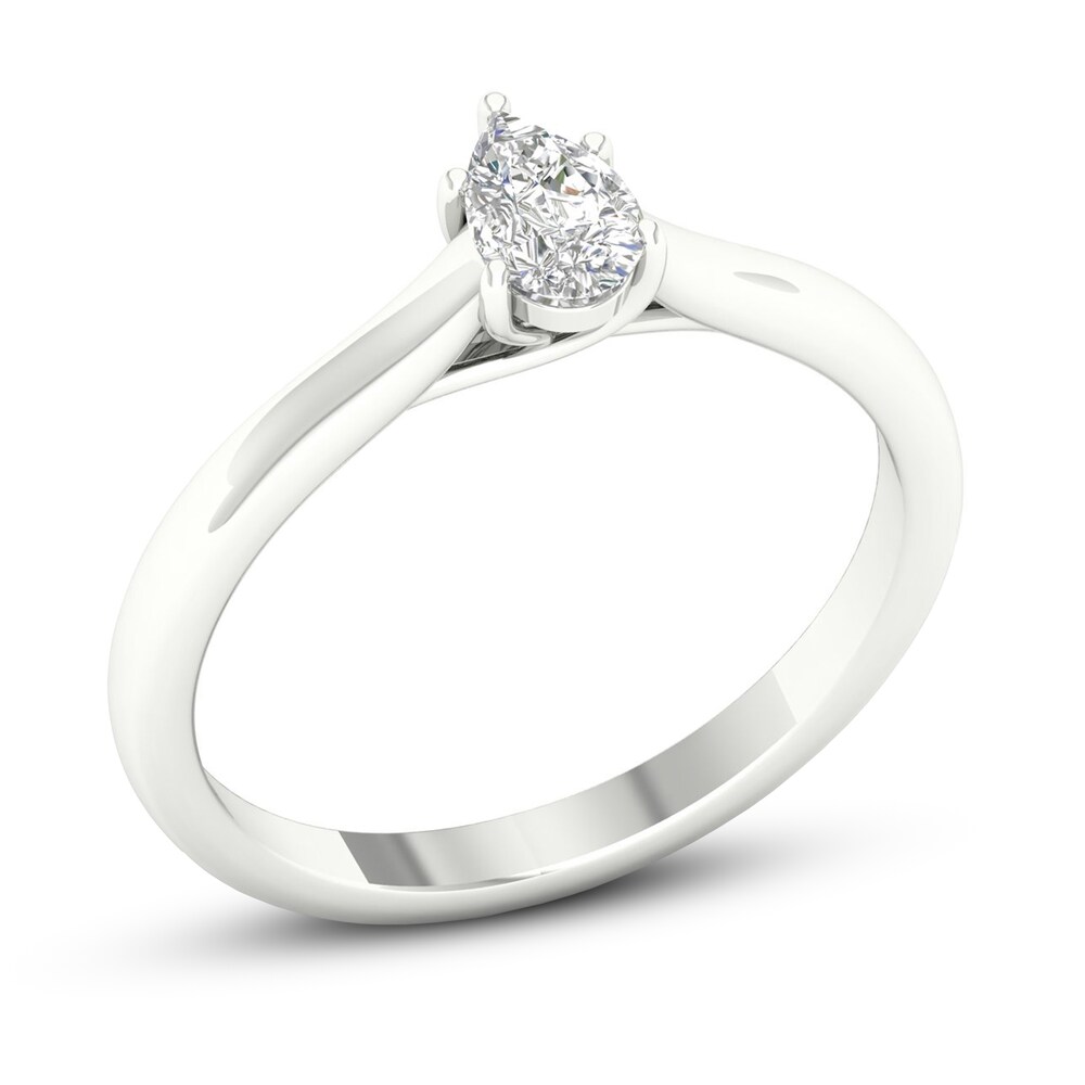 Diamond Solitaire Ring 1/3 ct tw Pear-shaped Platinum (SI2/I) HERNWGXA