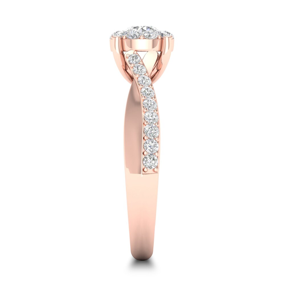 Diamond Ring 3/4 ct tw Round-cut 14K Rose Gold HEZyCzpN