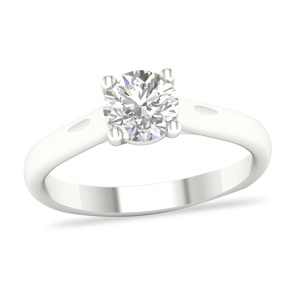 Diamond Solitaire Ring 1 ct tw Round-cut 14K White Gold (SI2/I) HKVA4fAx