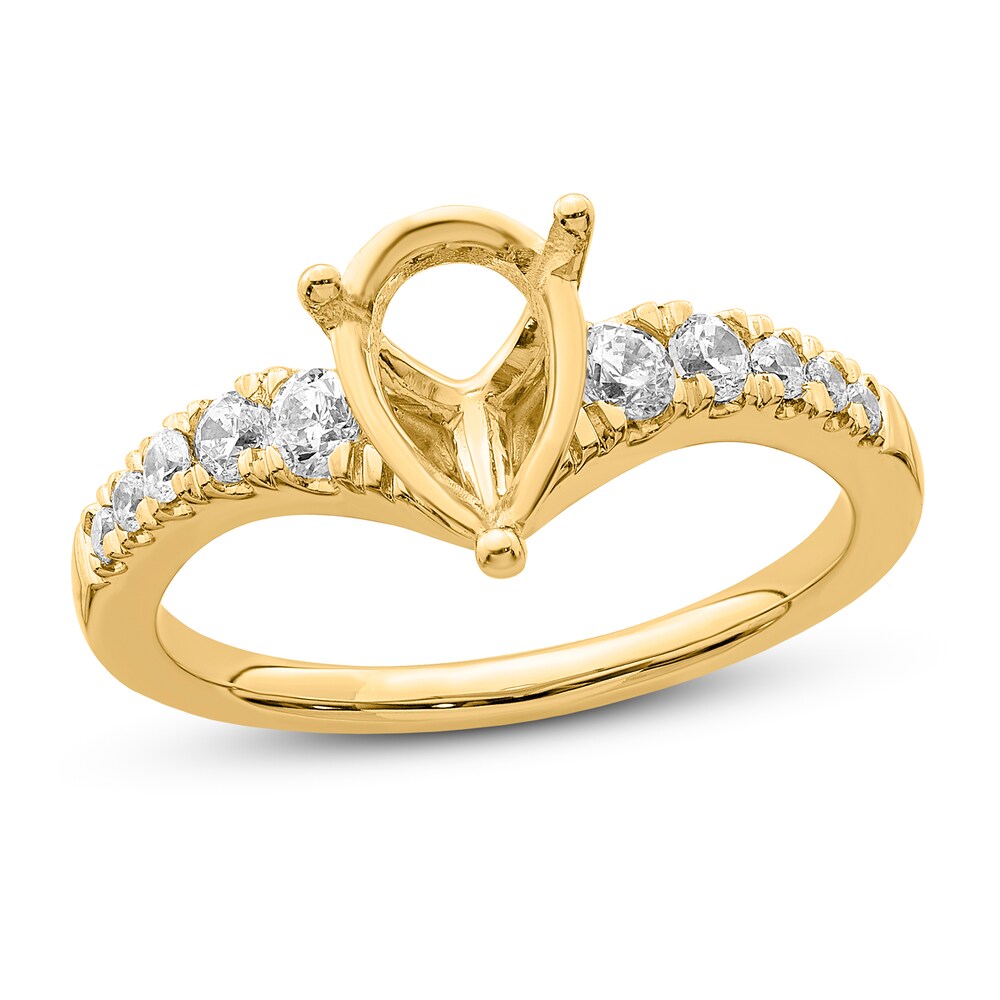 Diamond Engagement Ring Setting 1/3 ct tw Round 14K Yellow Gold HNmw3DBK