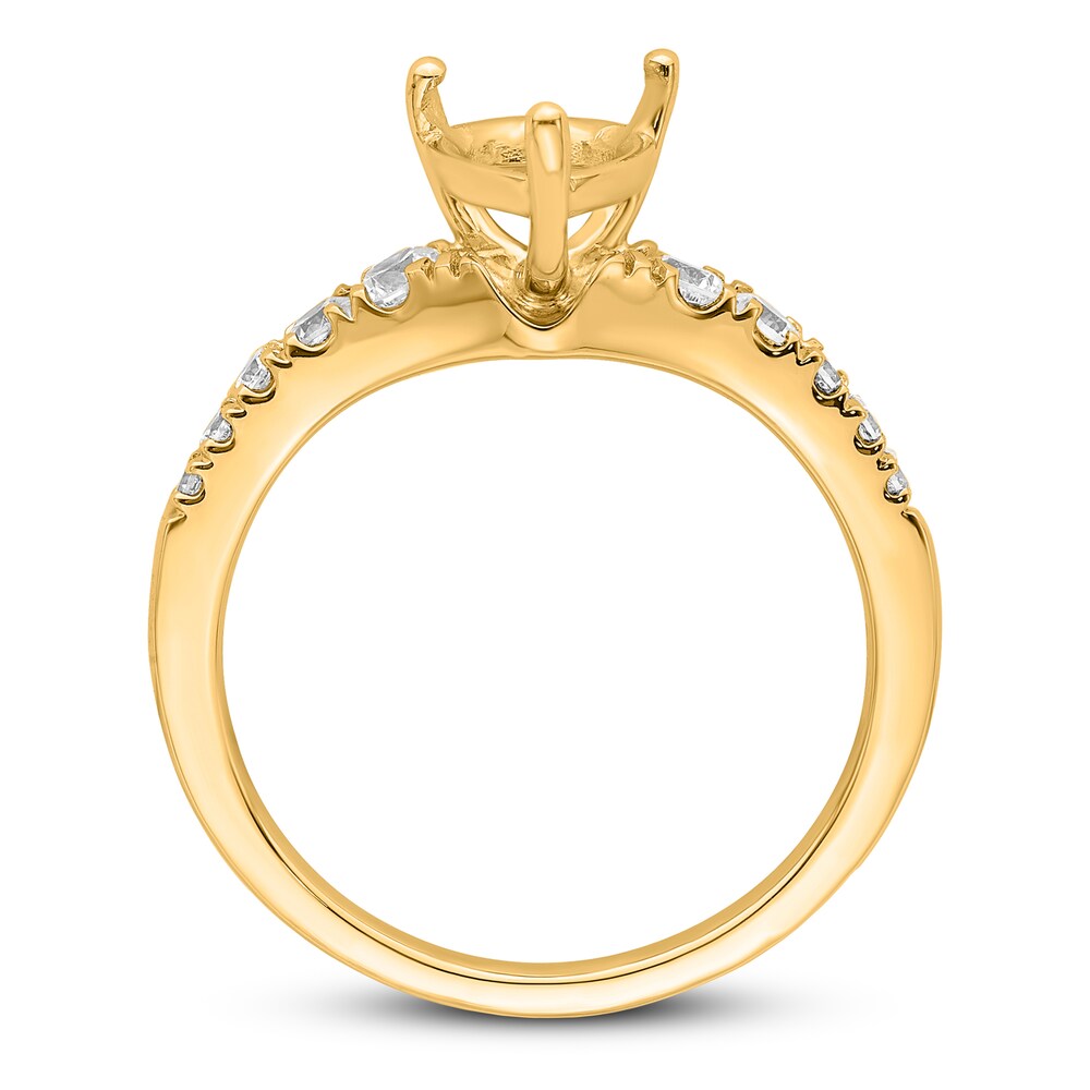 Diamond Engagement Ring Setting 1/3 ct tw Round 14K Yellow Gold HNmw3DBK