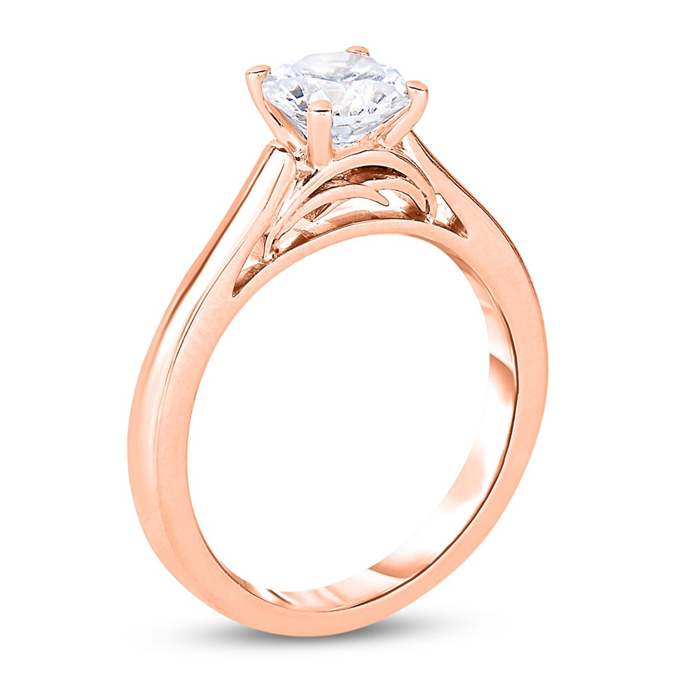Diamond Solitaire Engagement Ring 1 ct tw Round 14K Rose Gold (I2/I) Hj64UXPm