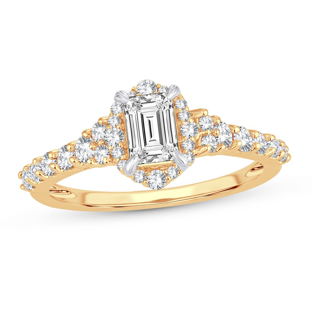 Diamond Ring 1 ct tw Emerald-cut 14K Yellow Gold HkYVb5MD