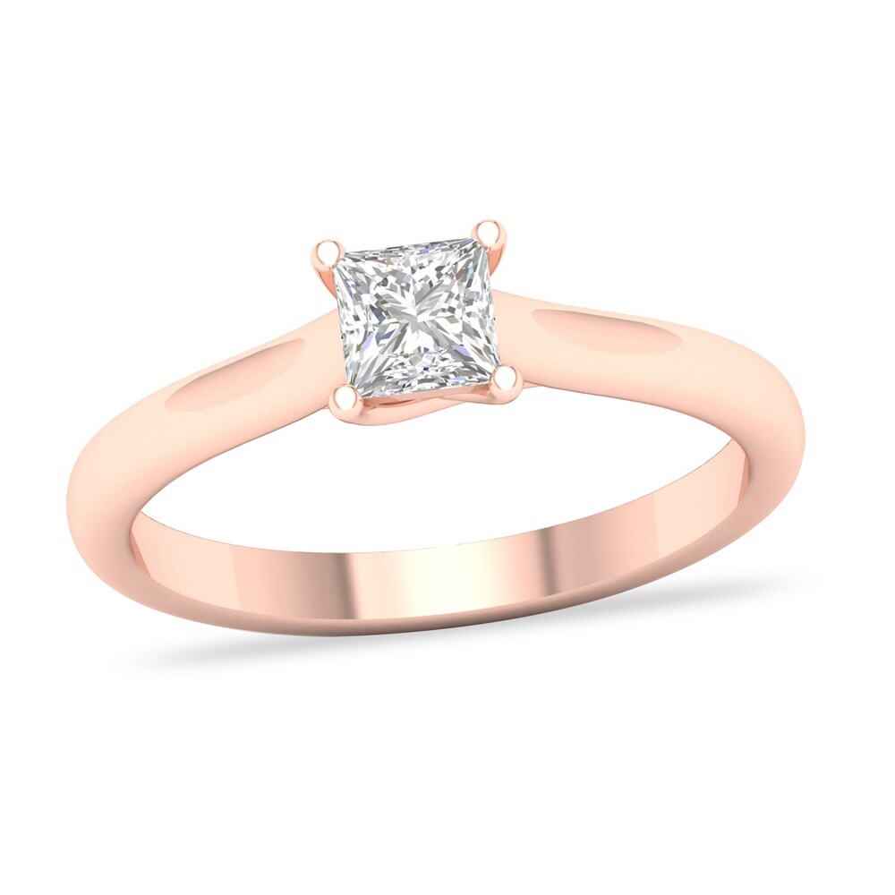 Diamond Solitaire Ring 1/2 ct tw Princess-cut 14K Rose Gold (SI2/I) HmliPN5J