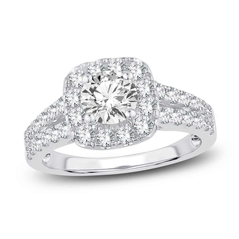 Diamond Engagement Ring 1-3/4 ct tw Round 14K White Gold HzeWXFvA