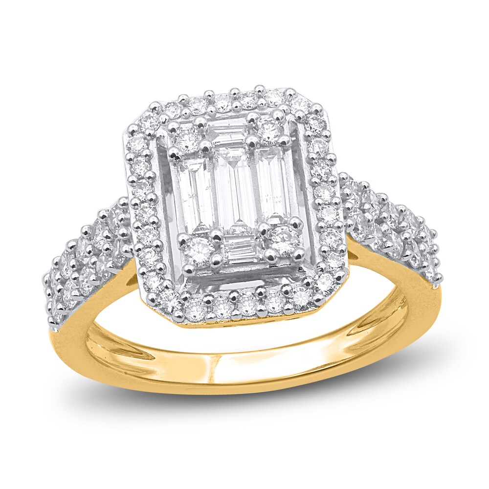Diamond Engagement Ring 1 ct tw Round 14K Yellow Gold I7gfLnz3
