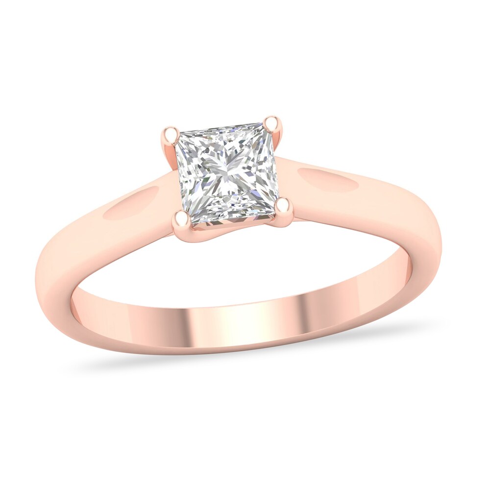Diamond Solitaire Ring 1 ct tw Princess-cut 14K Rose Gold (SI2/I) I8ePYmyk