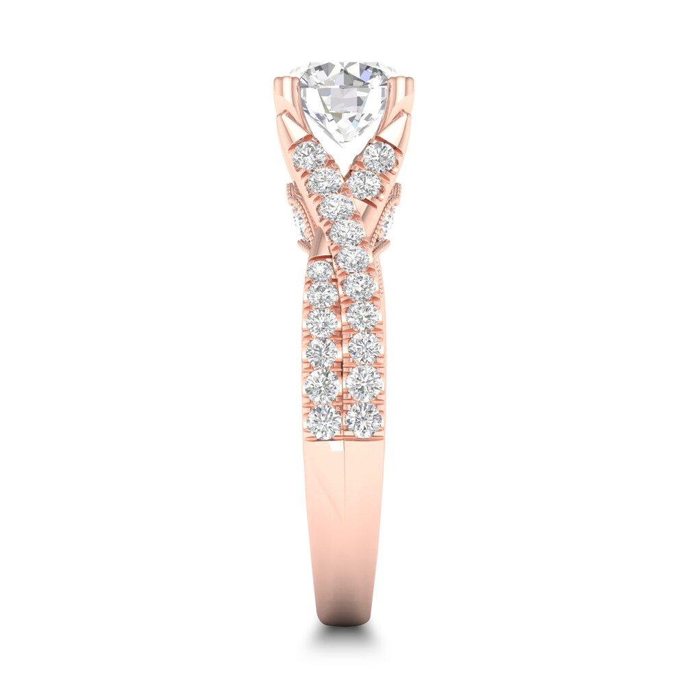 Diamond Ring 1-1/2 ct tw Round-cut 14K Rose Gold IFCQ5Wg9