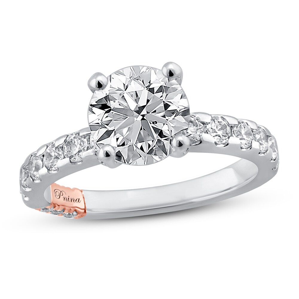 Pnina Tornai Above Life Diamond Engagement Ring 2-5/8 ct tw Round 14K White Gold IMtTPL4u