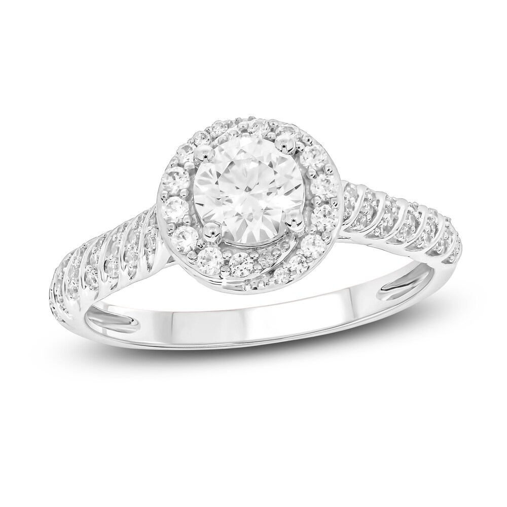 Diamond Engagement Ring 3/4 ct tw Round 14K White Gold IWZ4a3SM