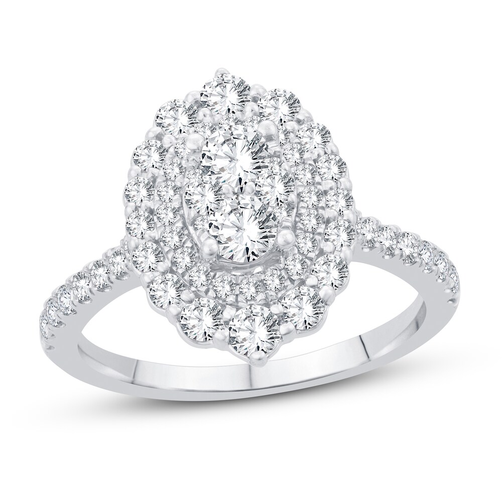 Diamond Engagement Ring 1-1/4 ct tw Round 14K White Gold IaqZCGSF