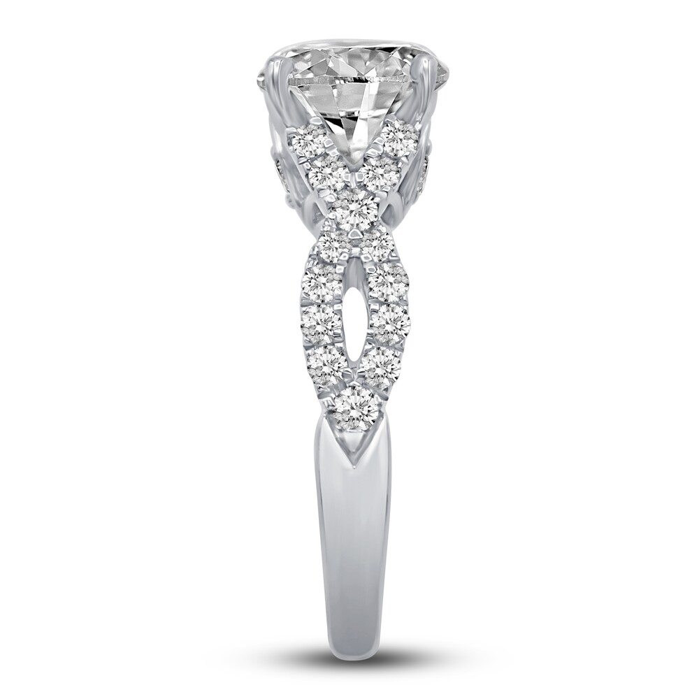 Diamond Engagement Ring 2-1/2 ct tw Round 14K White Gold IgZ18Du7