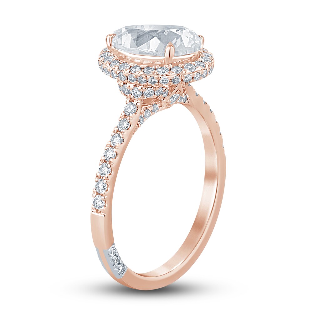 Pnina Tornai Diamond Engagement Ring 2-5/8 ct tw Oval/Round 14K Rose Gold JBpNynT6