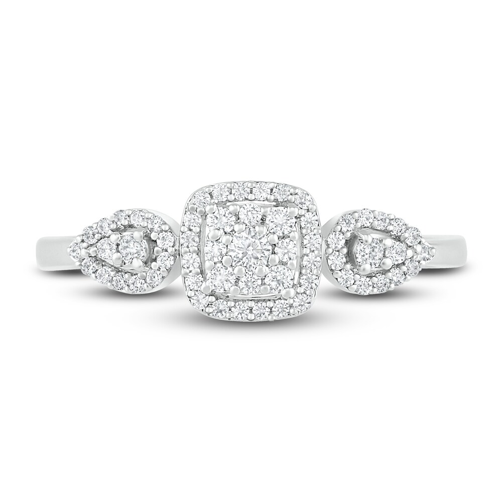 Diamond Promise Ring 1/4 ct tw Round Sterling Silver JMJMNzAq