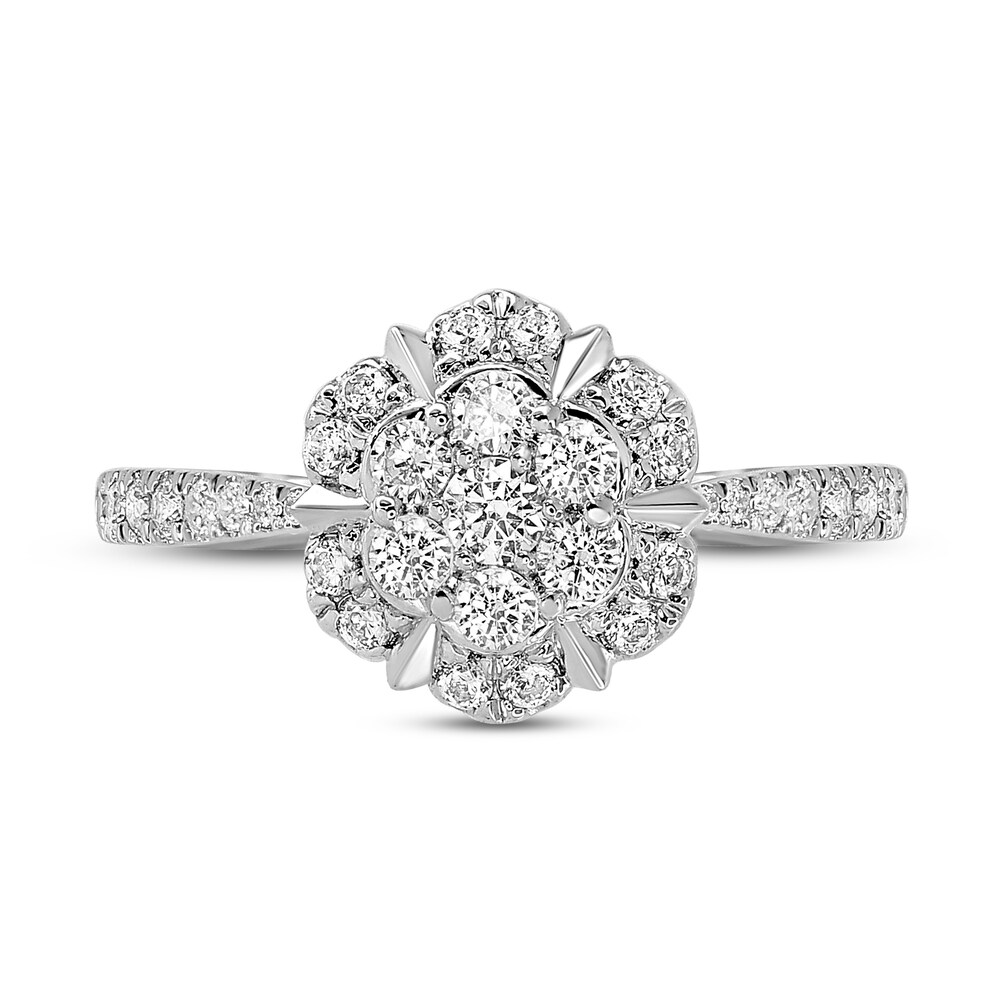 Diamond Engagement Ring 3/4 ct tw Round 14K White Gold JSNREip3