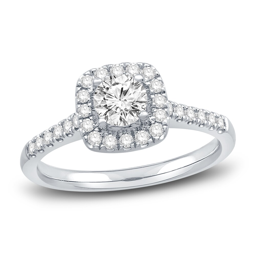 Diamond Engagement Ring 3/4 ct tw Round 14K White Gold JTnuoArr