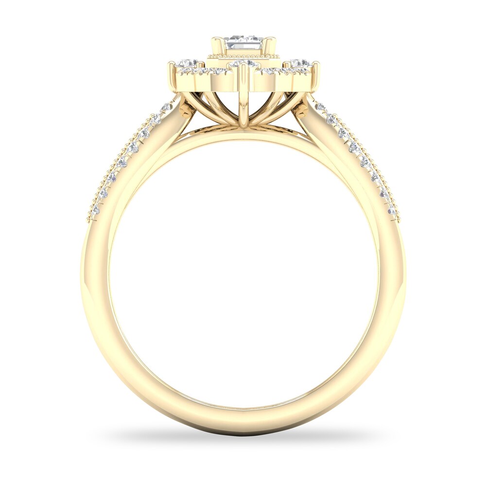 Diamond Ring 5/8 ct tw Round-cut 14K Yellow Gold JuOQQaSA