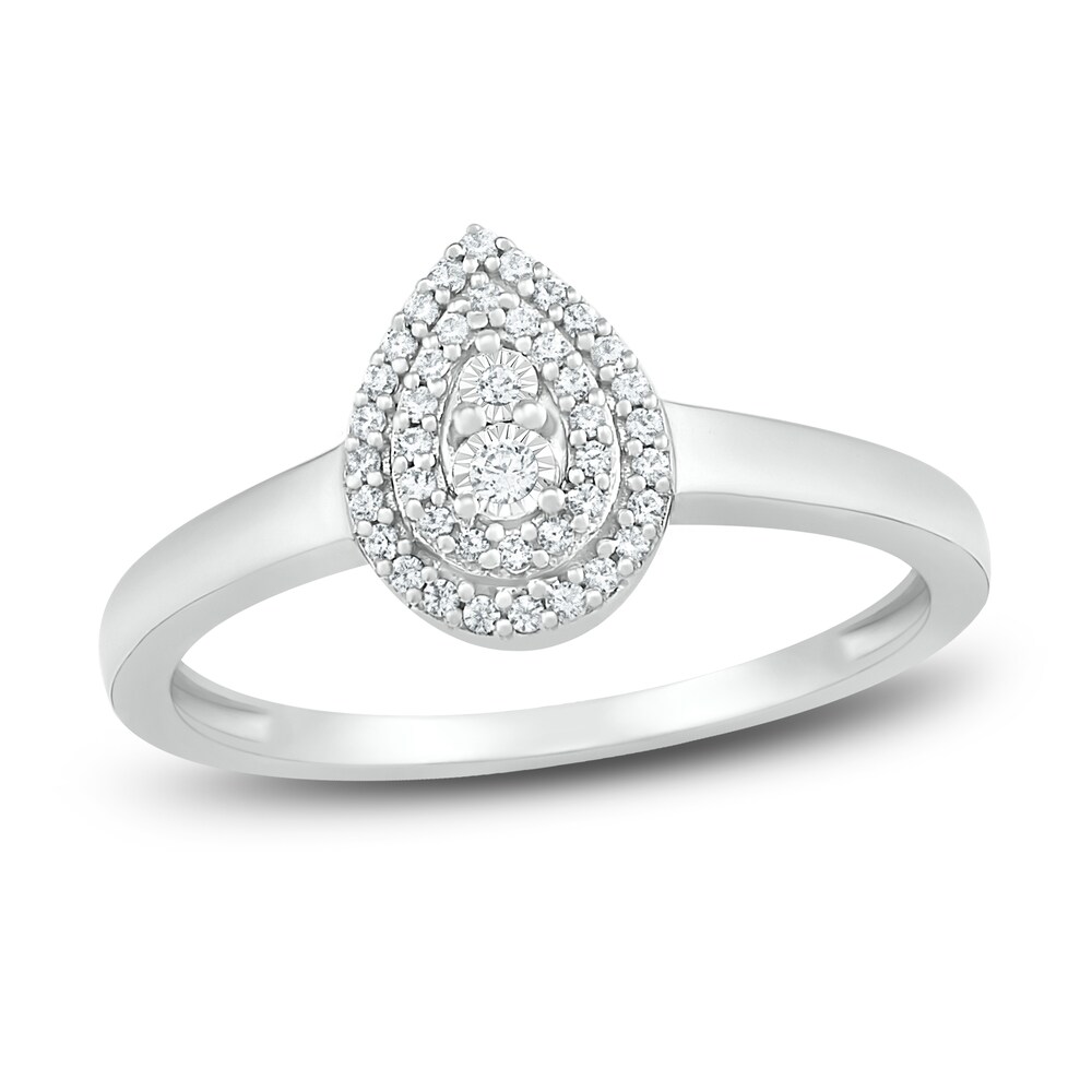 Diamond Promise Ring 1/8 ct tw Round Sterling Silver Jz6x9sKr