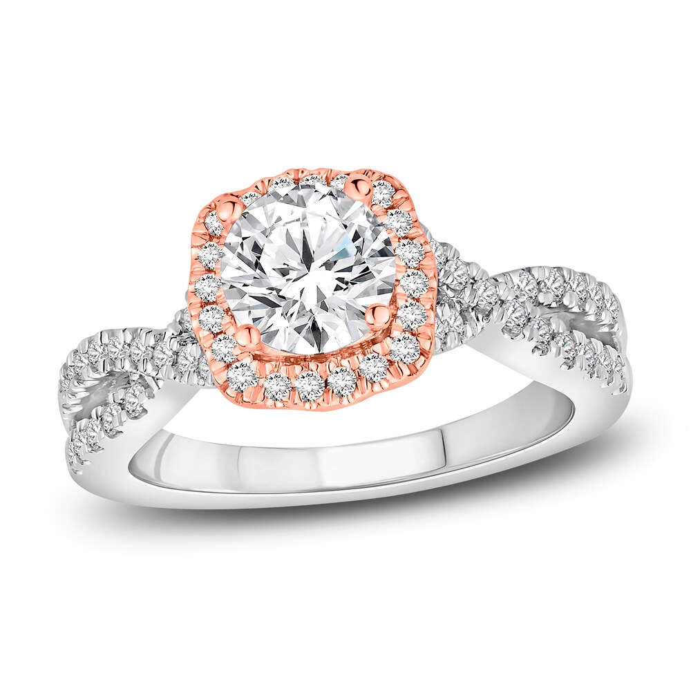 Diamond Engagement Ring 1 ct tw Round 14K Two-Tone Gold KBURADZa