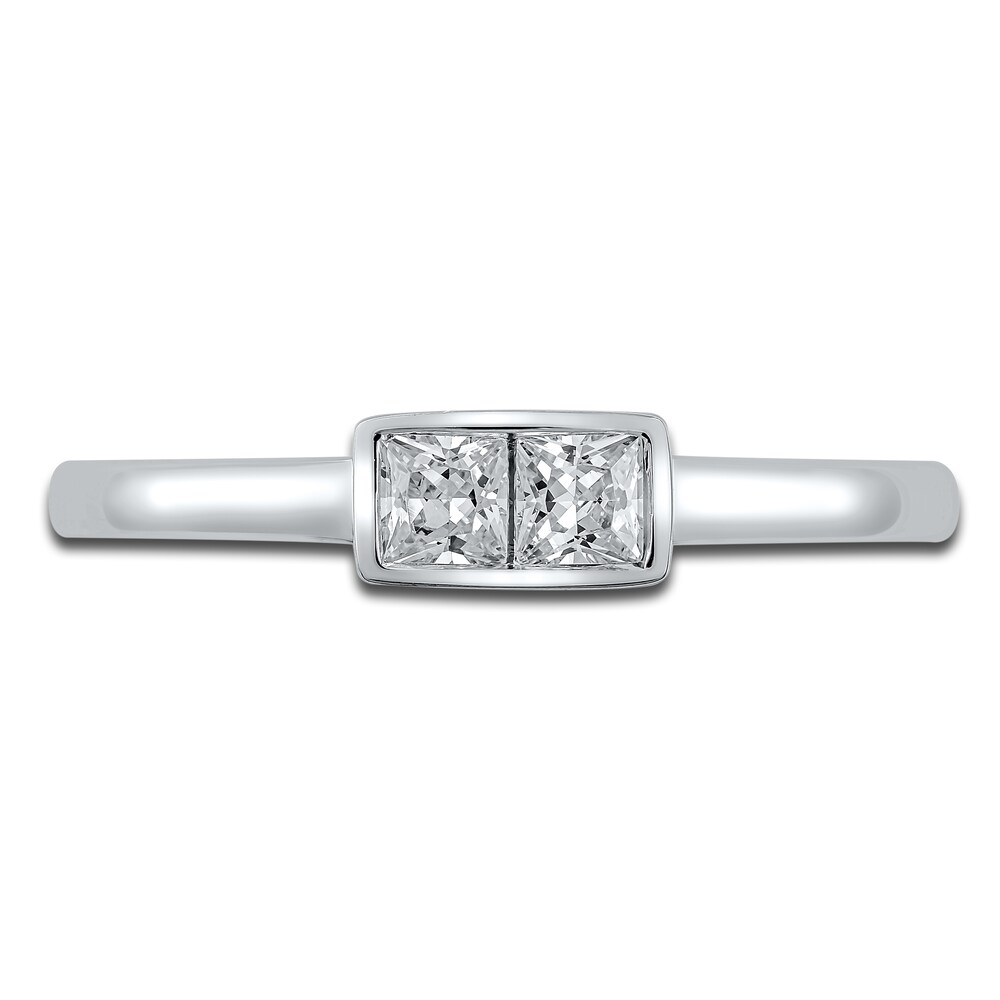 Diamond Engagement Ring 1/3 ct tw Princess 10K White Gold KERUR1LE