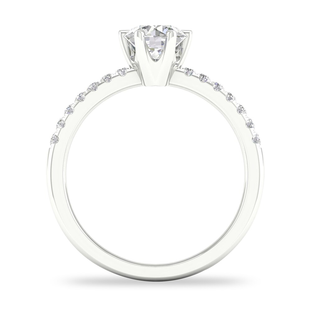 Diamond Ring 3/4 ct tw Round-cut 14K White Gold KMCxb3V9