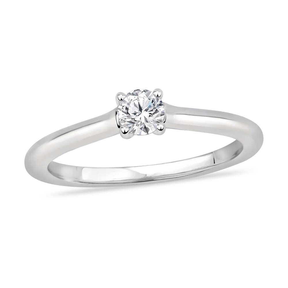 Diamond Solitaire Engagement Ring 1/4 ct tw Round-cut 14K White Gold (I2/I) Kd4mEBH0