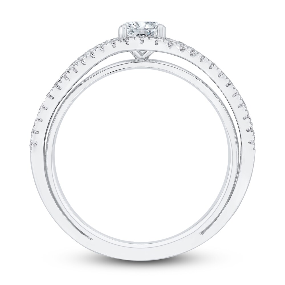 Diamond Engagement Ring 3/4 ct tw Round 14K White Gold KhYFU5Rb