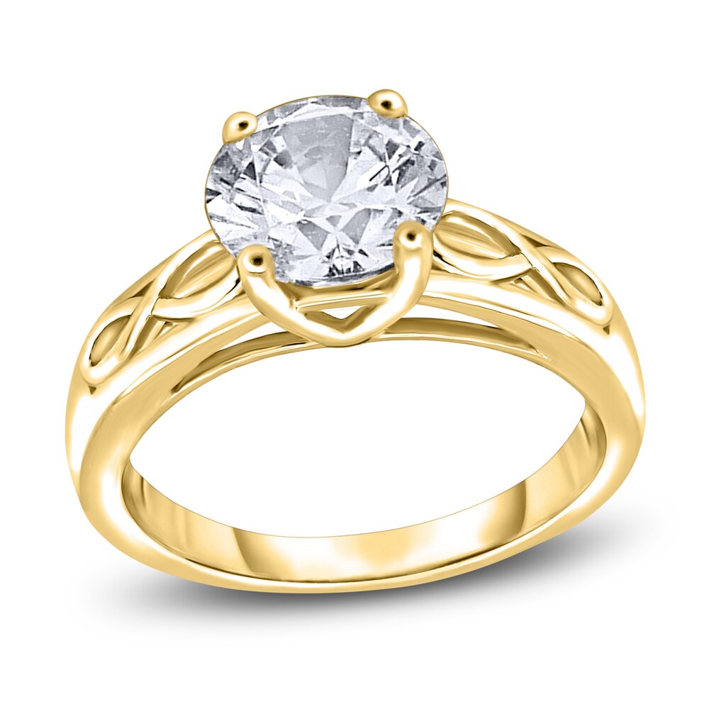 Diamond Solitaire Infinity Engagement Ring 1-1/2 ct tw Round 14K Yellow Gold (I2/I) L3fDxMRD
