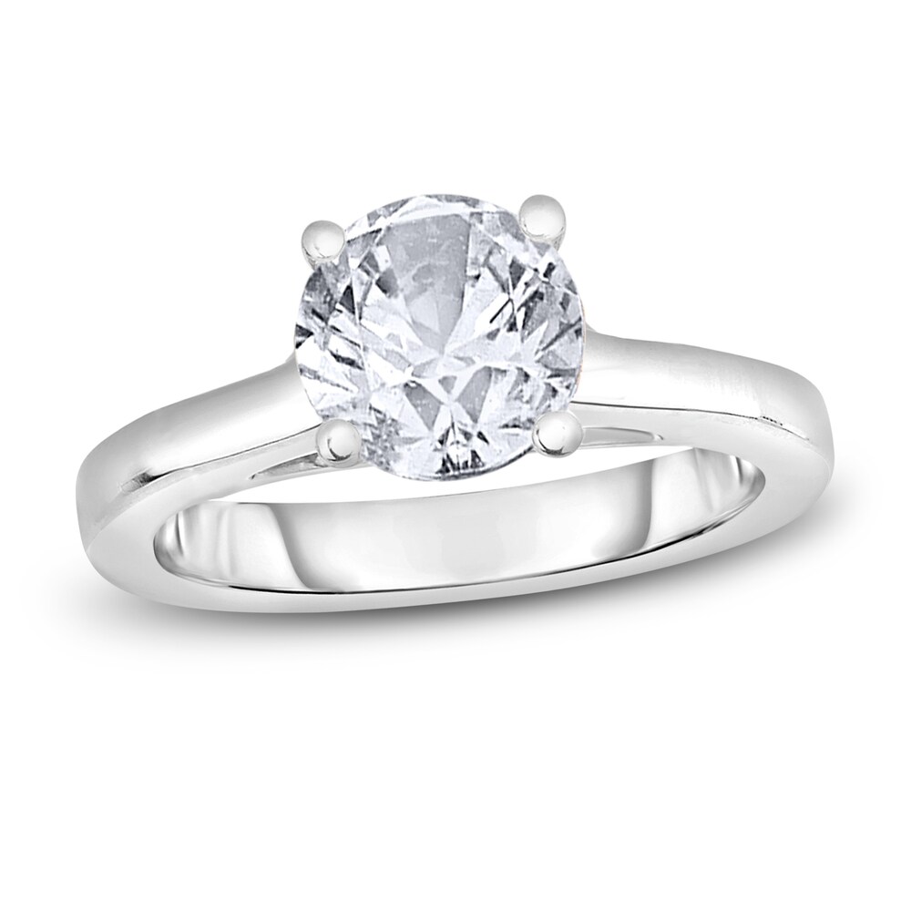 Diamond Solitaire Engagement Ring 2 ct tw Round 14K White Gold (I2/I) LENF2TJW