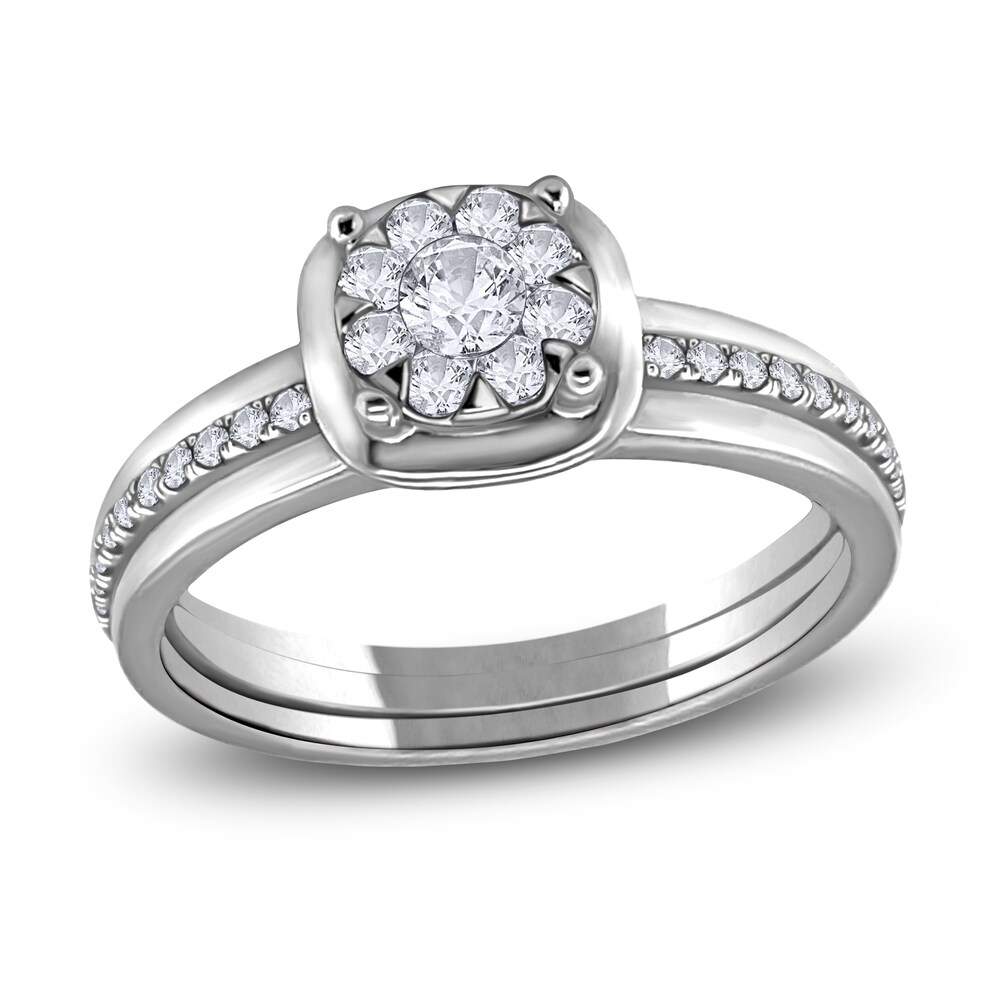 Diamond Engagement Ring 1/3 ct tw Round 14K White Gold LiiP1Jhm