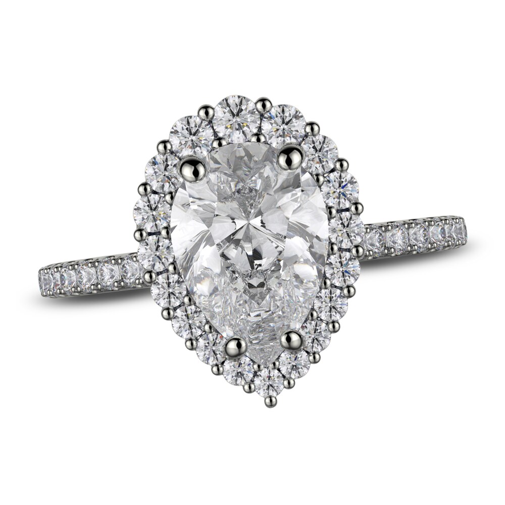 Michael M Diamond Engagement Ring Setting 5/8 ct tw Round 18K White Gold (Center diamond is sold separately) Lij4Vx3J