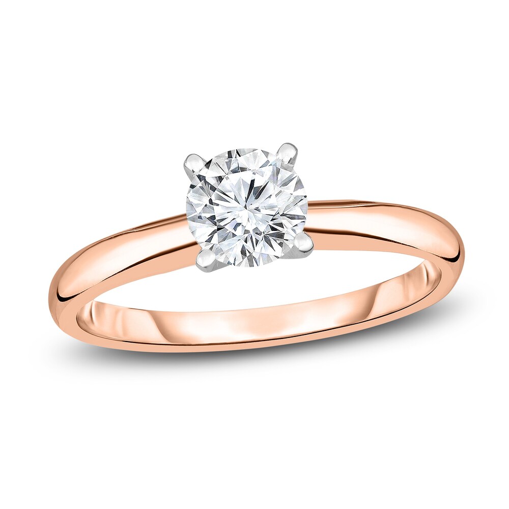 Diamond Solitaire Engagement Ring 1/5 ct tw Round 14K Rose Gold (I2/I) M3obPyyb